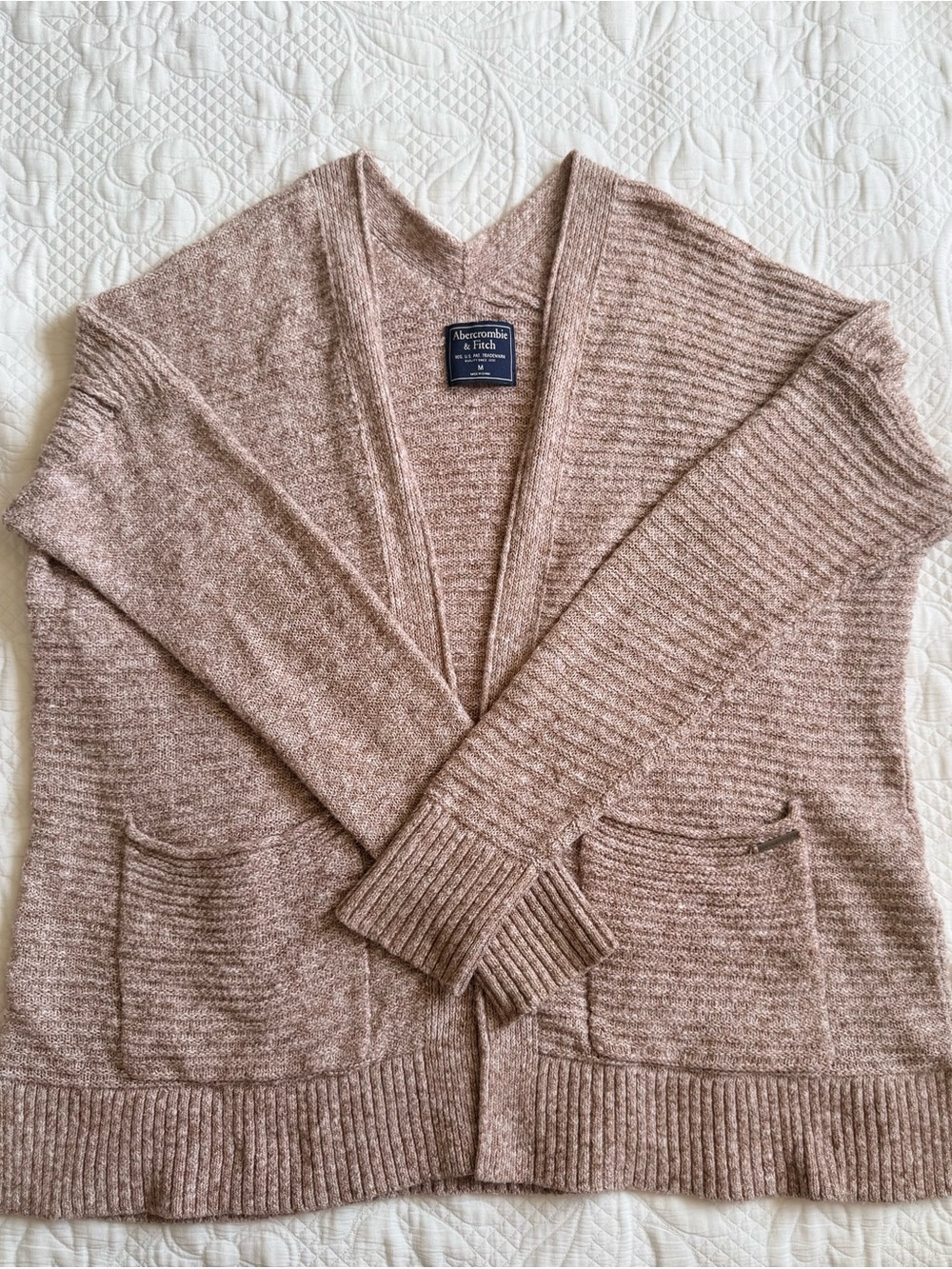 Abercrombie & Fitch Women's Open-Front Cardigan - Light Brown size M